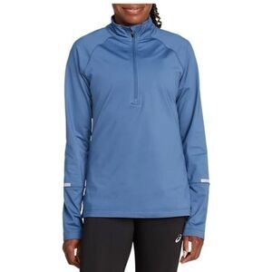 ASICS Blue  cold weather half‎ zip pull over size extra large New With Tags